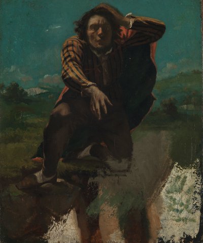 At the Edge of the Precipice by Gustave Courbet
